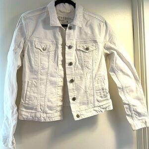 Gap 2013 - 1969 Edition white Denim Jacket Sz Small Button down 4 pocket front